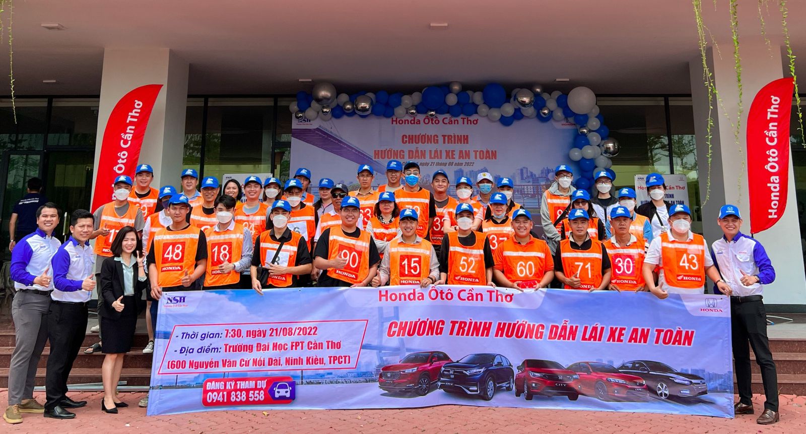 Hơn 50 học viên tham gia chương trình hướng dẫn lái xe an toàn cùng Honda Ôtô Cần Thơ