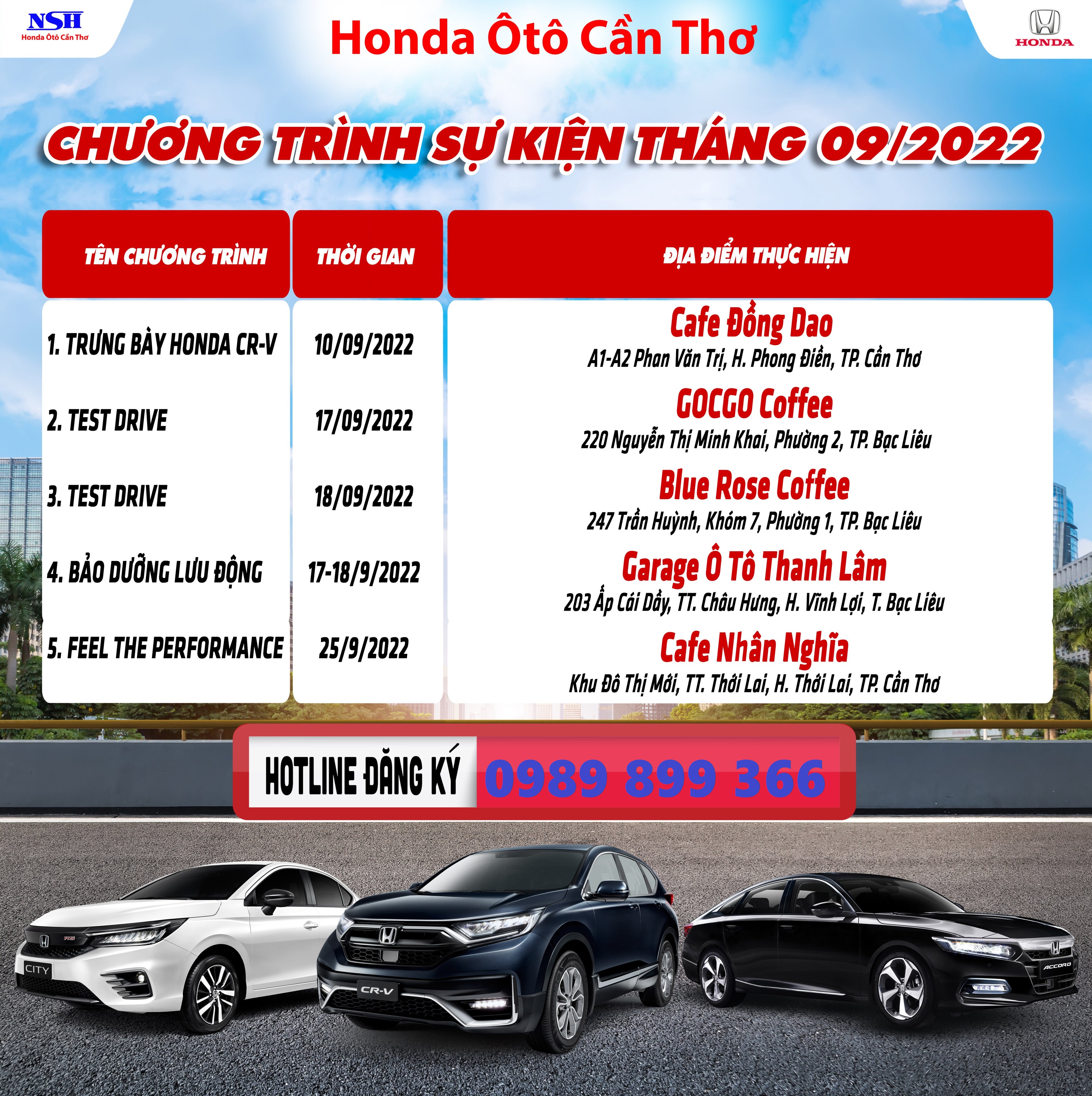 CÁC SỰ KIỆN LÁI THỬ - TRƯNG BÀY TẠI CÁC TỈNH MIỀN TÂY 